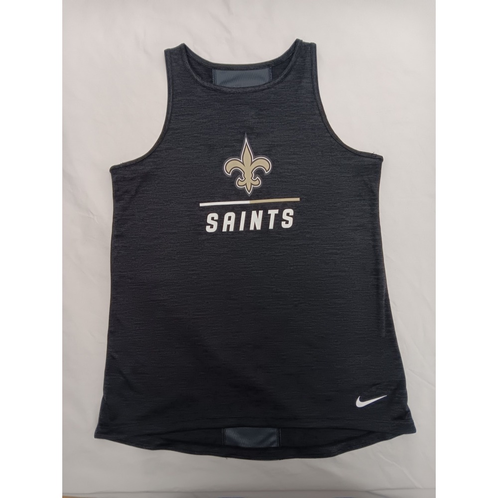 Nike New‎ Orleans Saints Dri-Fit Black Tank Top Men's Size S NFL Workout